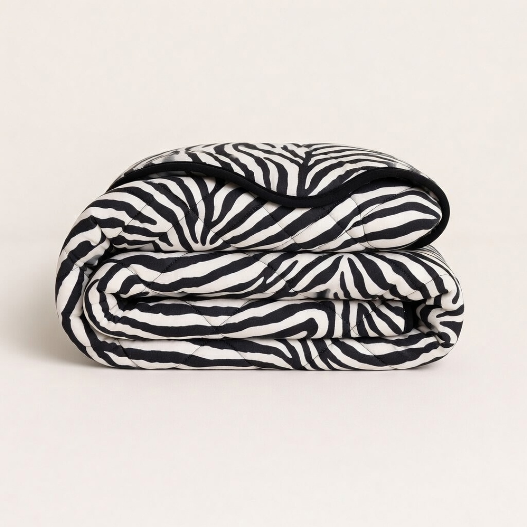 Y-NOT Ganzjahres Bettdecke Tiger Black Silver