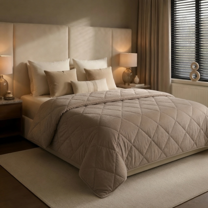 Y-NOT Velvet Sommerbettdecke Taupe / Grau