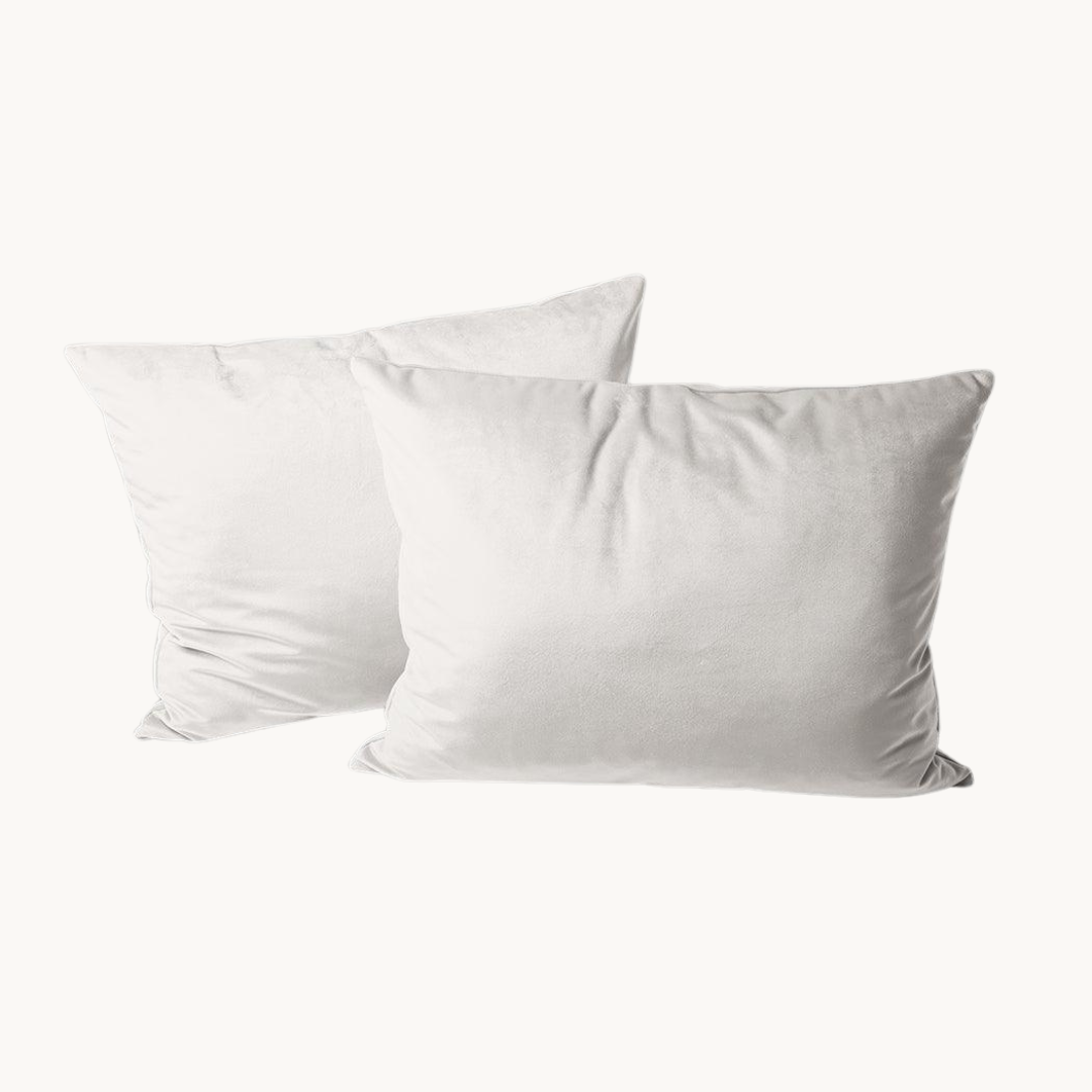 Kissenbezüge Velvet Pearl White 60x70 cm – 2er-Pack