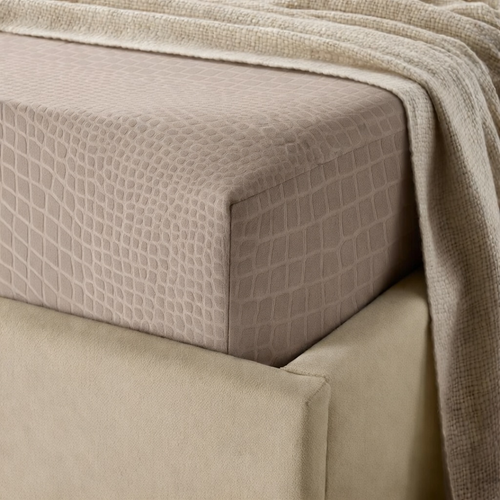 Matratzen Spannbettlaken Velvet Snake Skin – Desert Taupe