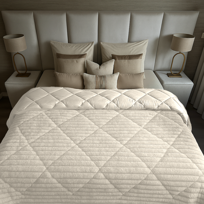 Bettdecke Ohne Bezug Teddy Chunky Rib™ Cappuccino White