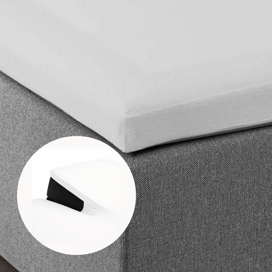 Splittopper Spannbettlaken Premium Doppel-Jersey Baumwolle Weiß
