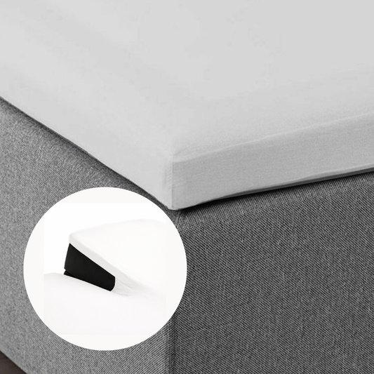 Splittopper Spannbettlaken Premium Doppel-Jersey Baumwolle Weiß