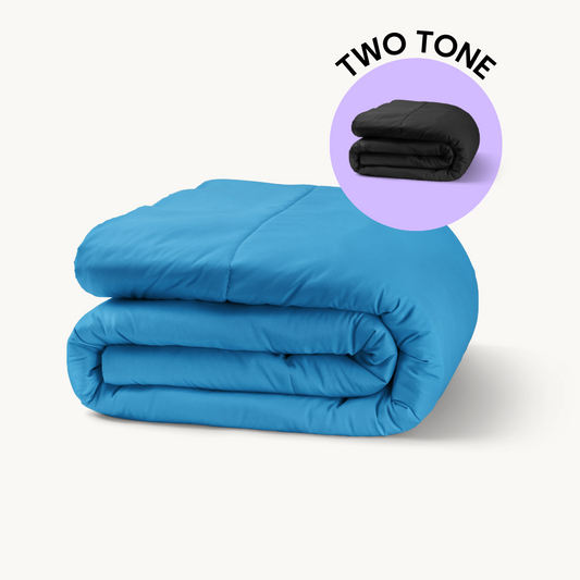 Bettdecke Ohne Bezug Mat Satijn™ Blau/Schwarz