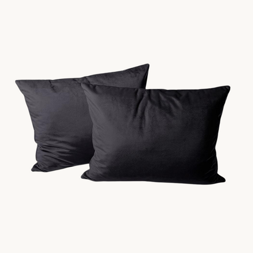 Kissenbezüge Velvet Earl Grey 60x70 cm – 2er-Pack