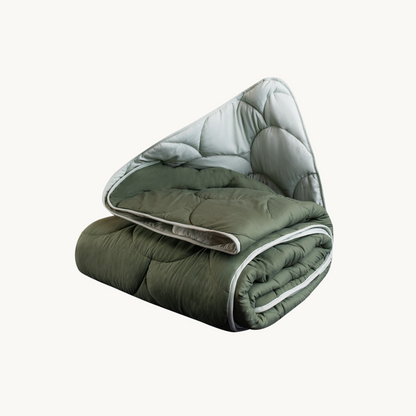 Bettdecke ohne Bezug Matt Satin™ Grau/Olivine