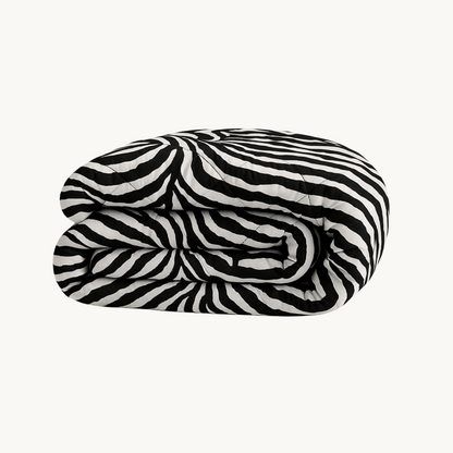 Bettdecke Ohne Bezug Matt-Satin Tiger Black Silver