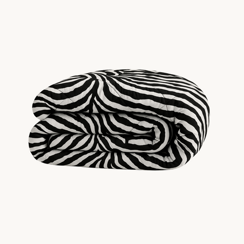 Bettdecke Ohne Bezug Matt-Satin Tiger Black Silver