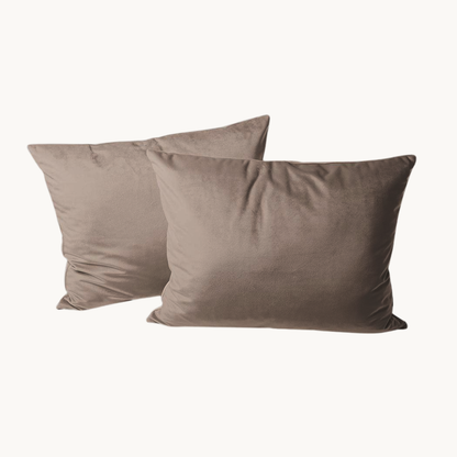 Kissenbezüge Velvet Taupe 60x70 cm – 2er-Pack