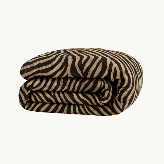 Bettdecke Ohne Bezug Matt-Satin Tiger Black Gold