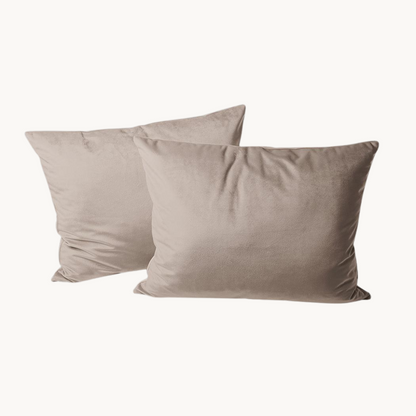 Kissenbezüge Velvet Taupe Grey 60x70 cm – 2er-Pack