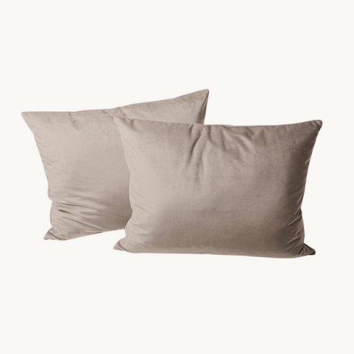 Kissenbezüge Velvet Taupe Grey 60x70 cm – 2er-Pack