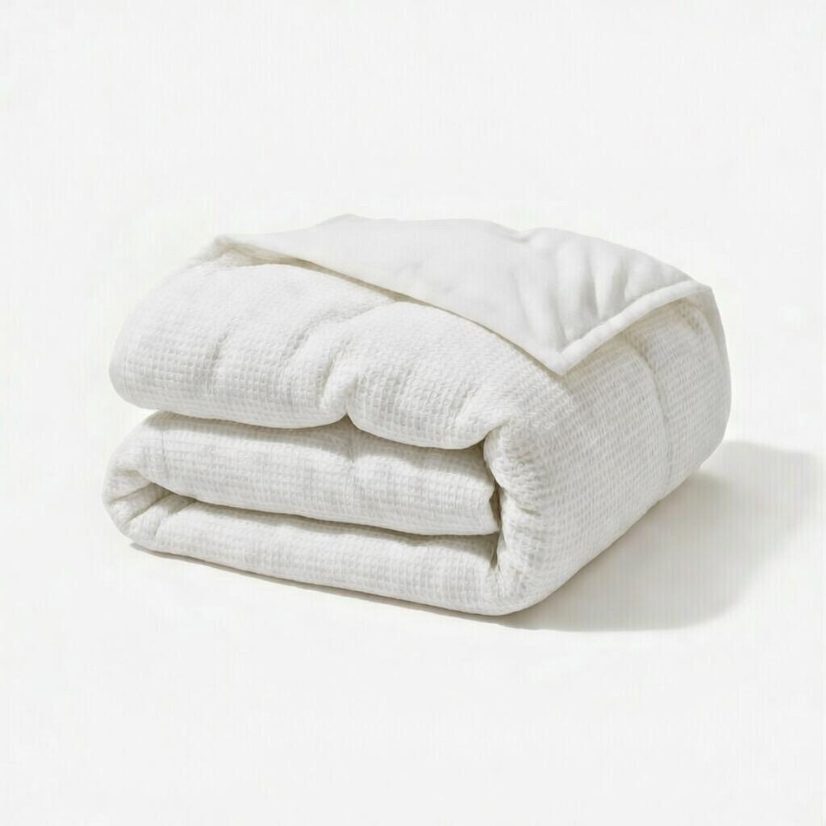 Bettdecke ohne Bezug Waffle Weiß (220 cm lang)