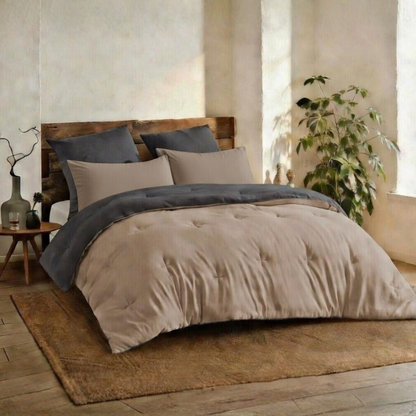 YNOT Dreambed Signature Jersey Flanell Taupe/Anthrazit