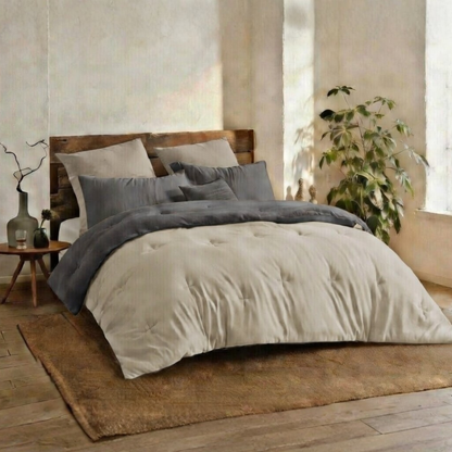 YNOT Dreambed Signature Jersey Flanell Anthrazit/Greige