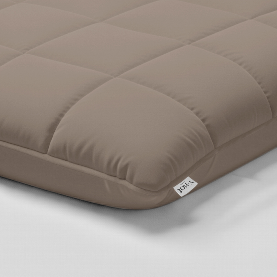 Y-NOT Kissenbezüge Vol & Gevoerd Matt Satin Taupe/Grau 60x70 cm 2er-Pack