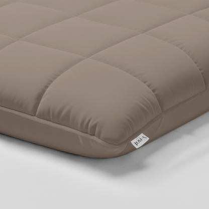 Y-NOT Kissenbezüge Vol & Gevoerd Matt Satin Taupe/Grau 60x70 cm 2er-Pack