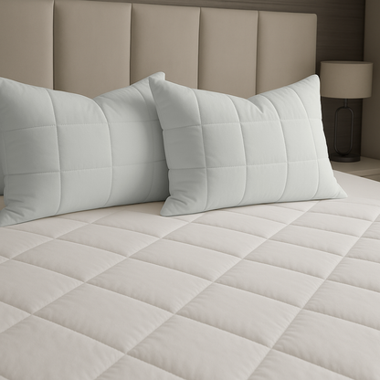 Y-NOT Kissenbezüge Vol & Gevoerd Matt Satin Pearl White 60x70 cm 2er-Pack