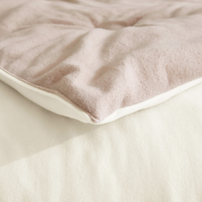 Y-NOT Bettdecke Flanell Taupe/Creme