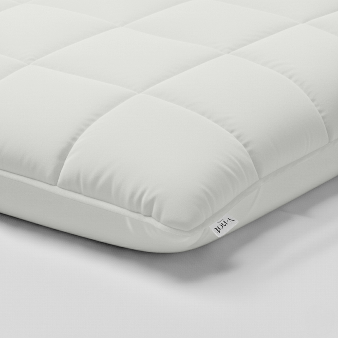 Y-NOT Kissenbezüge Vol & Gevoerd Matt Satin Pearl White 60x70 cm 2er-Pack