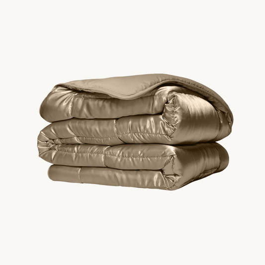 Bettdecke ohne Bezug Satin – Taupe