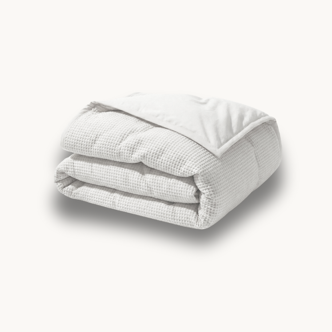 Bettdecke ohne Bezug Waffle Weiß (220 cm lang)