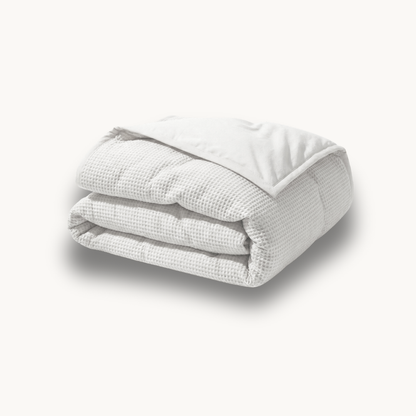 Bettdecke ohne Bezug Waffle Weiß (220 cm lang)