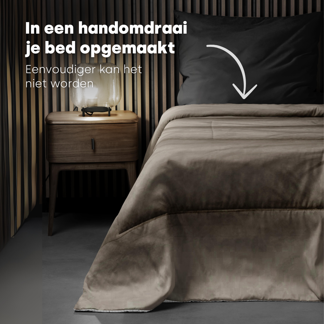 Bettdecke Ohne Bezug Mat Satijn™ Taupe Khaki