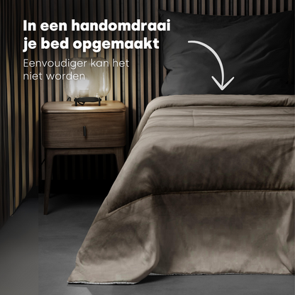 Bettdecke Ohne Bezug Mat Satijn™ Taupe Khaki