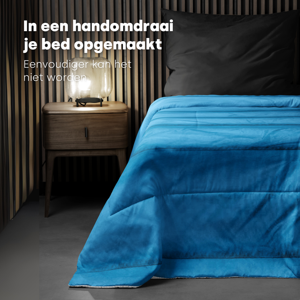 Bettdecke Ohne Bezug Mat Satijn™ Blau/Schwarz