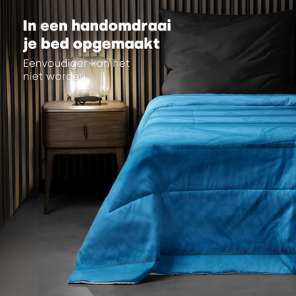 Bettdecke Ohne Bezug Mat Satijn™ Blau/Schwarz