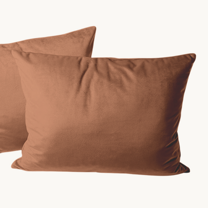Kissenbezüge Velvet Caramel Latte 60x70 cm – 2er-Pack