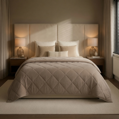 Y-NOT Velvet Sommerbettdecke Taupe / Grau