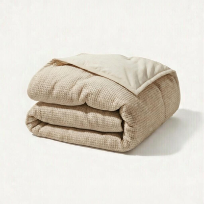 Bettdecke ohne Bezug Waffle Sand (220 cm lang)