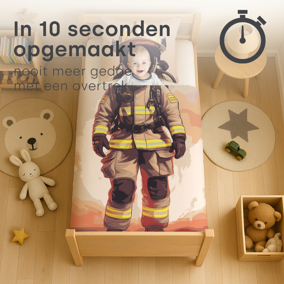 Kinderdecke ohne Bezug – Feuerwehrmann, inklusive Kissenbezug