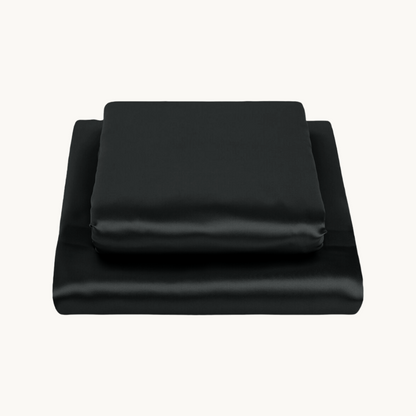 Satinen Kissenbezüge Pandora Black 60x70 cm (2er-Pack)
