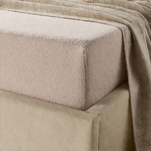 Matratzen-Spannbettlaken Teddy – Blush Pink