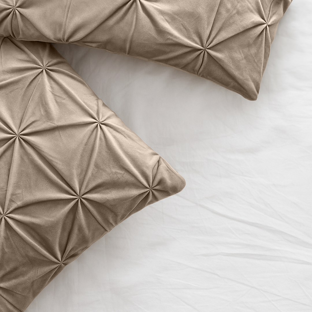 Velvet Diamond Kissenbezüge Taupe/Grey 60x70 cm 2er-Pack