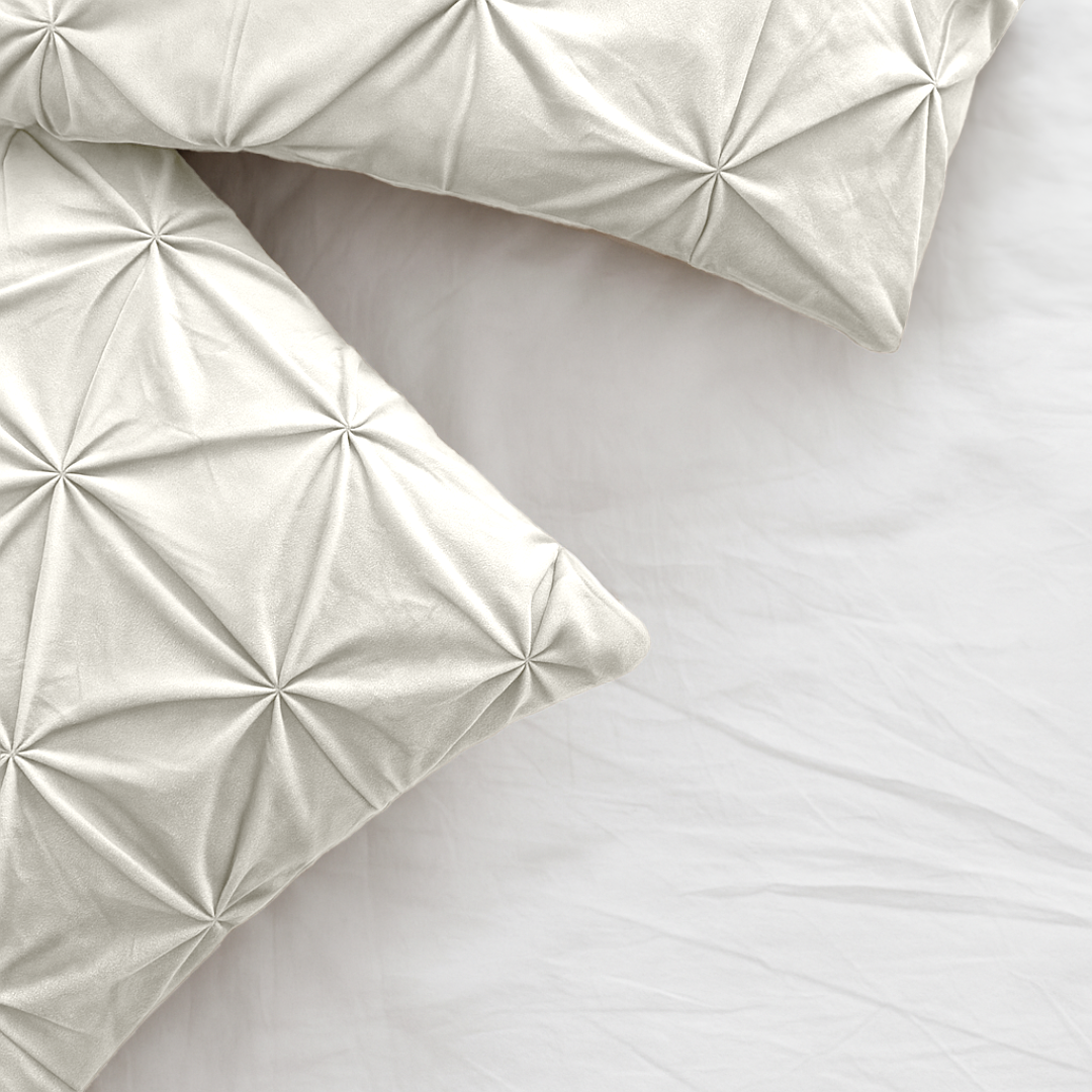 Velvet Diamond Kissenbezüge Pearl White 60x70 cm 2er-Pack
