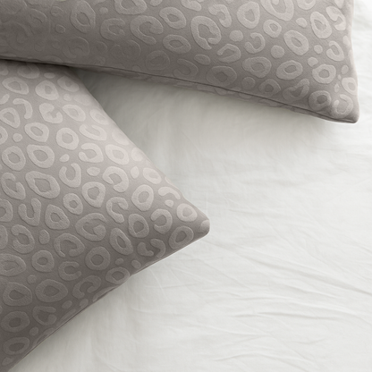 Velvet Panther Skin Kissenbezüge Taupe 60x70 cm 2er-Pack