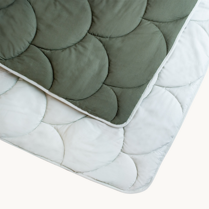 Bettdecke ohne Bezug Matt Satin™ Grau/Olivine