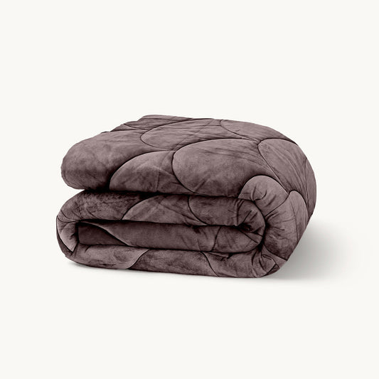Bettdecke ohne Bezug Velvet™ Taupe / Braun