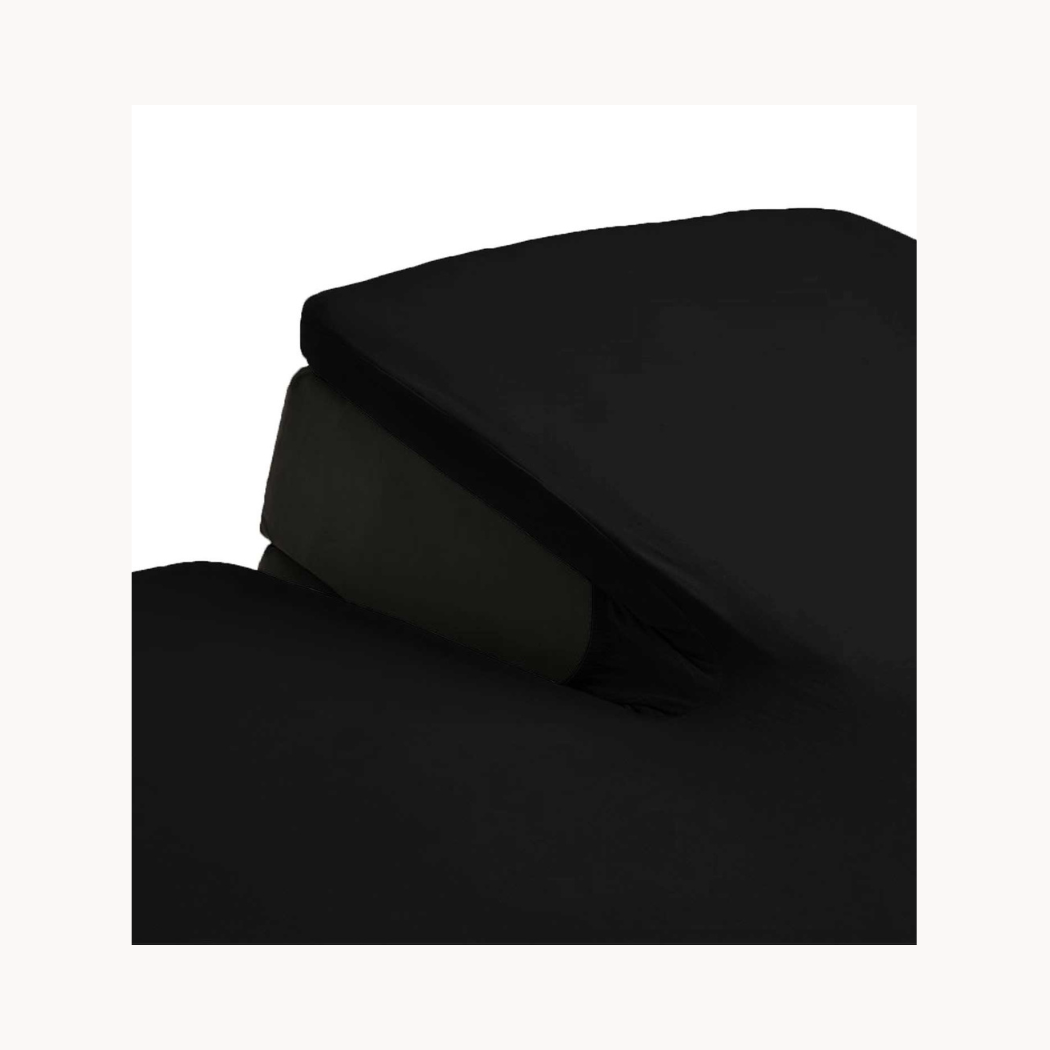 Splittopper Spannbettlaken Jersey Premium Schwarz