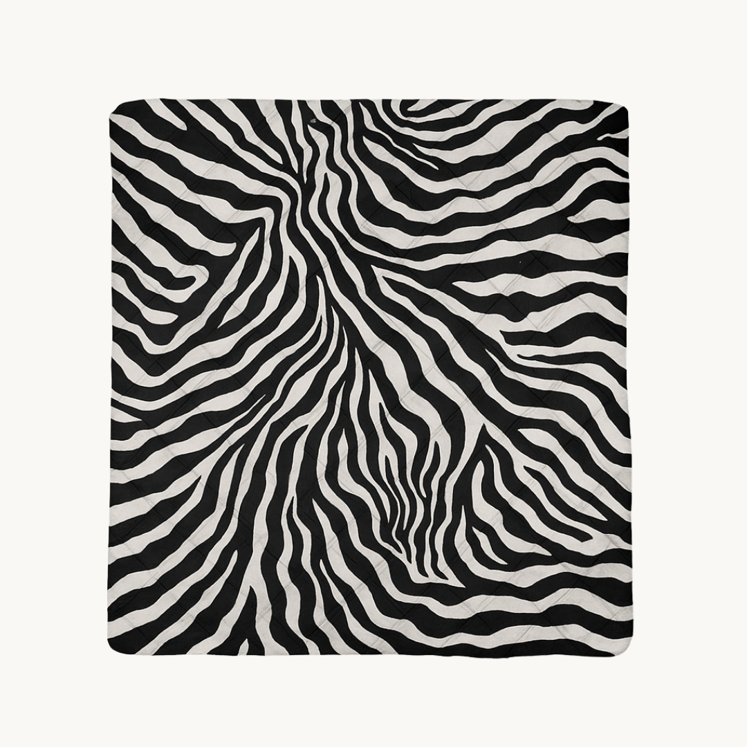 Bettdecke Ohne Bezug Matt-Satin Tiger Black Silver