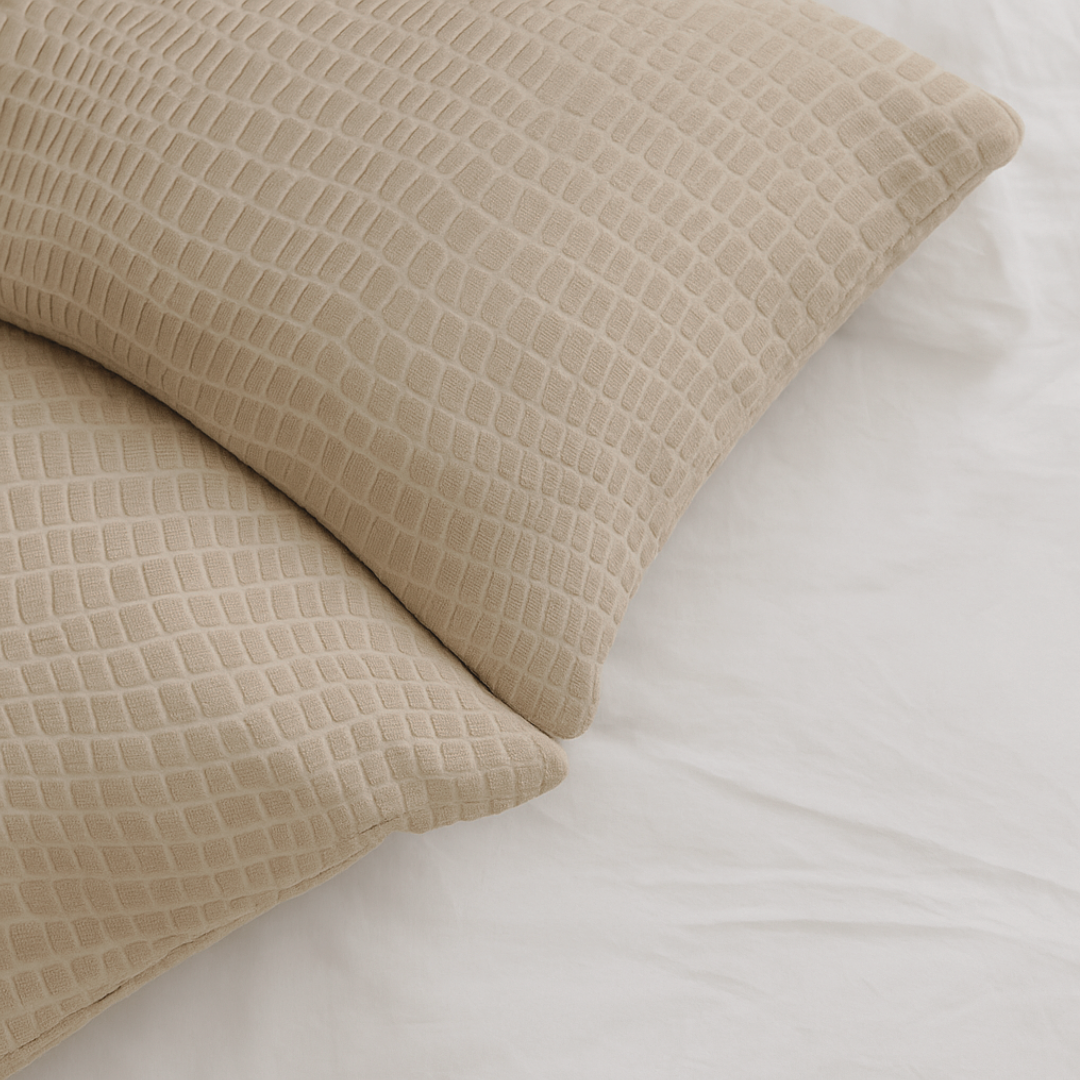 Kissenbezüge Samt Snake Skin Desert Taupe 60x70 cm 2er-Pack