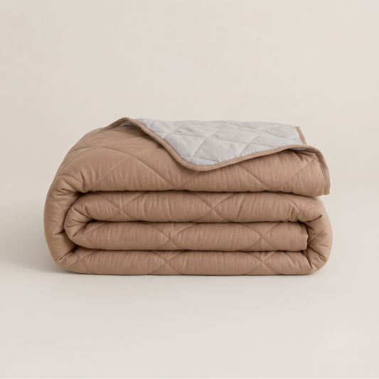 Y-NOT Sommerbettdecke Light Grey / Taupe