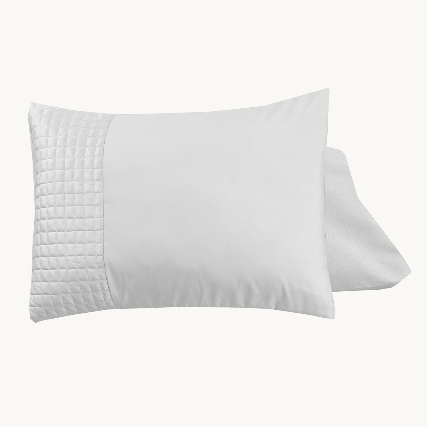 Velours/Kissenbezüge Border Weiß 60x70 cm (2er-Pack)