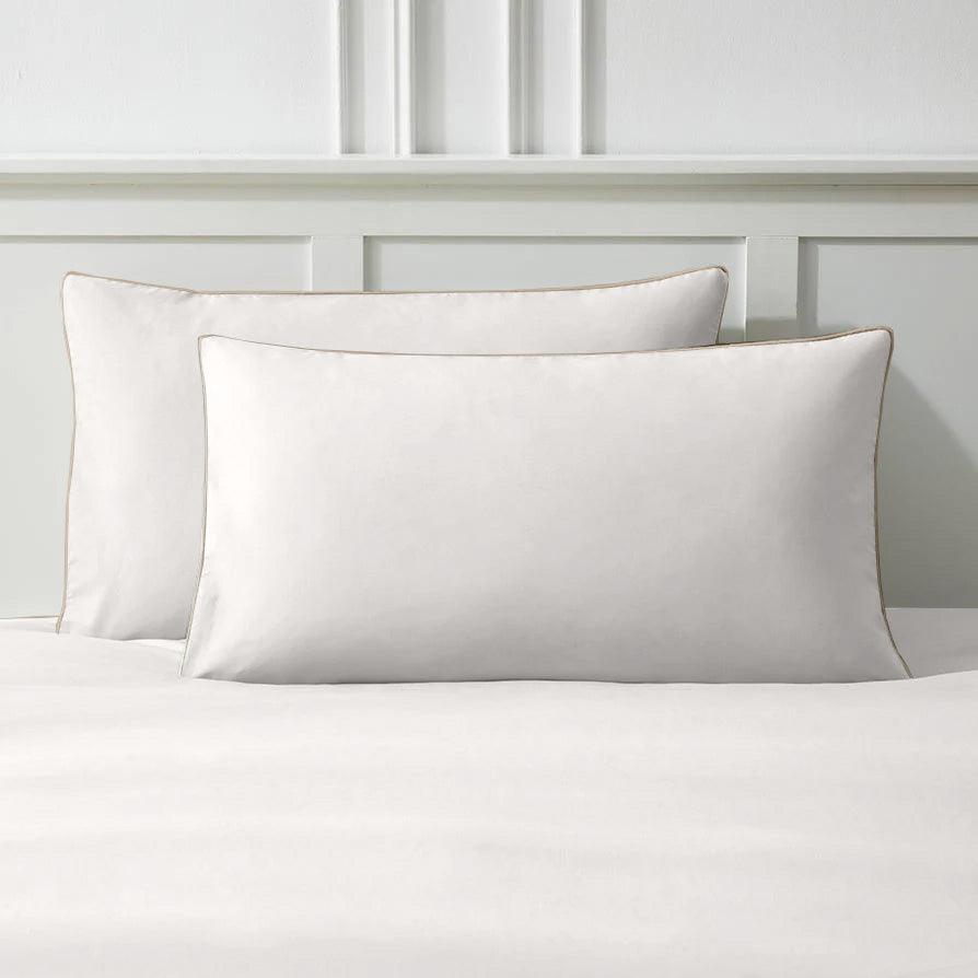 Kussenslopen  ClimaPercal™   Pearl White (taupe bies) 60x70 cm  2-pack