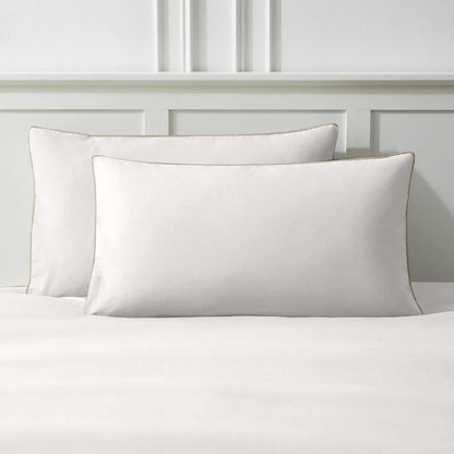 Kussenslopen  ClimaPercal™   Pearl White (taupe bies) 60x70 cm  2-pack