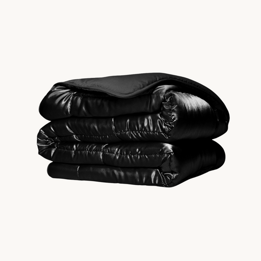Bettdecke ohne Bezug Satin – Jet Black